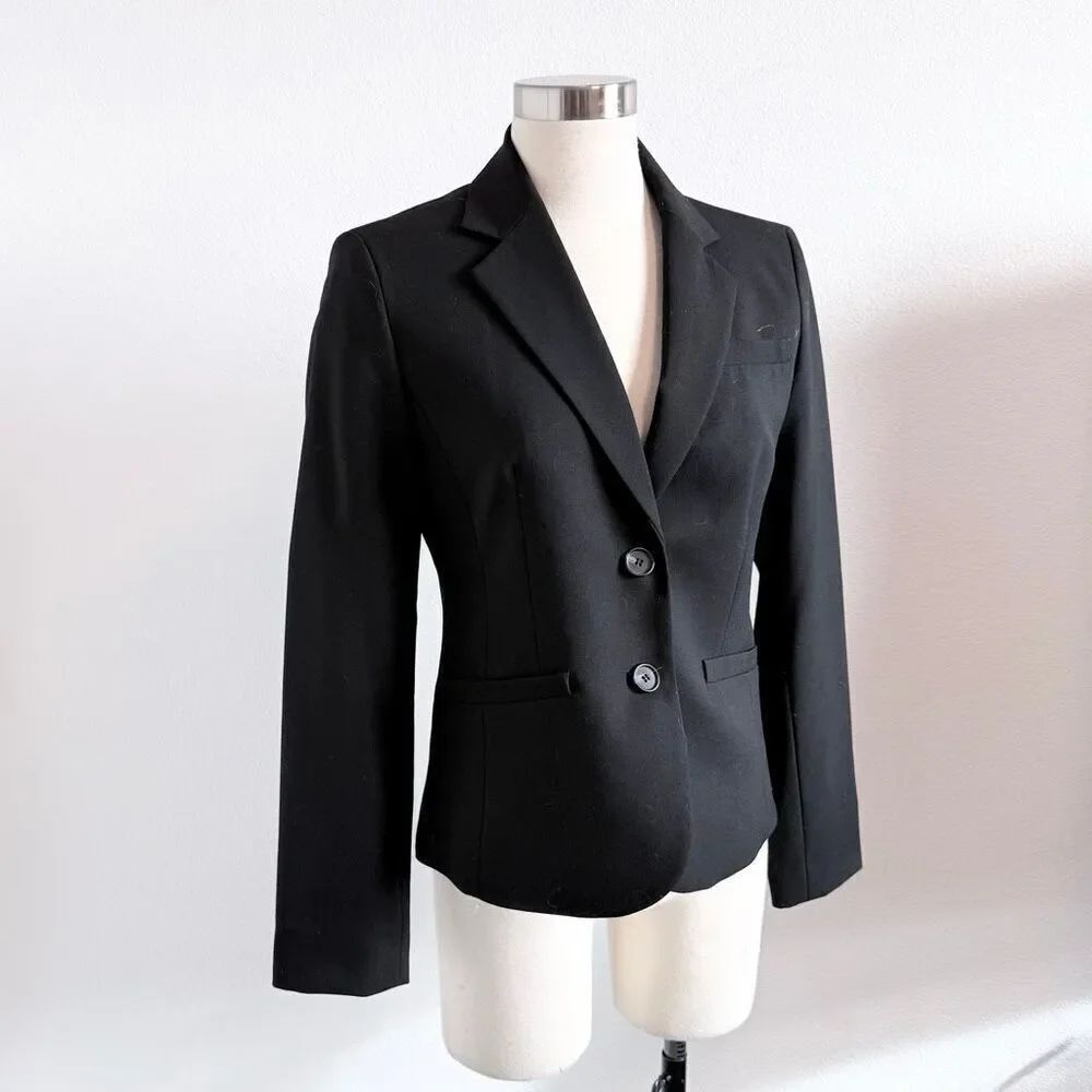 Jones New York Black Blazer Jacket Small 4 Fitted Business Casual